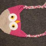 Crocheted Owl Hat (sizes F..
